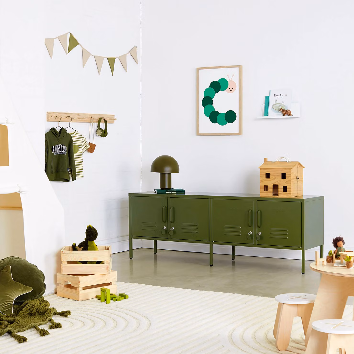 Mustard Made Freestanding Cabinet in Green, W/D/H: 40 x 40 x 162 cm – 2