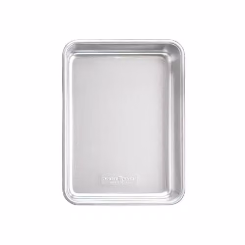 Nordic Ware Naturals Rectangular Aluminium Cake Tin, Silver, W: 32.77 cm, D: 22.86 cm, H: 6.35 cm