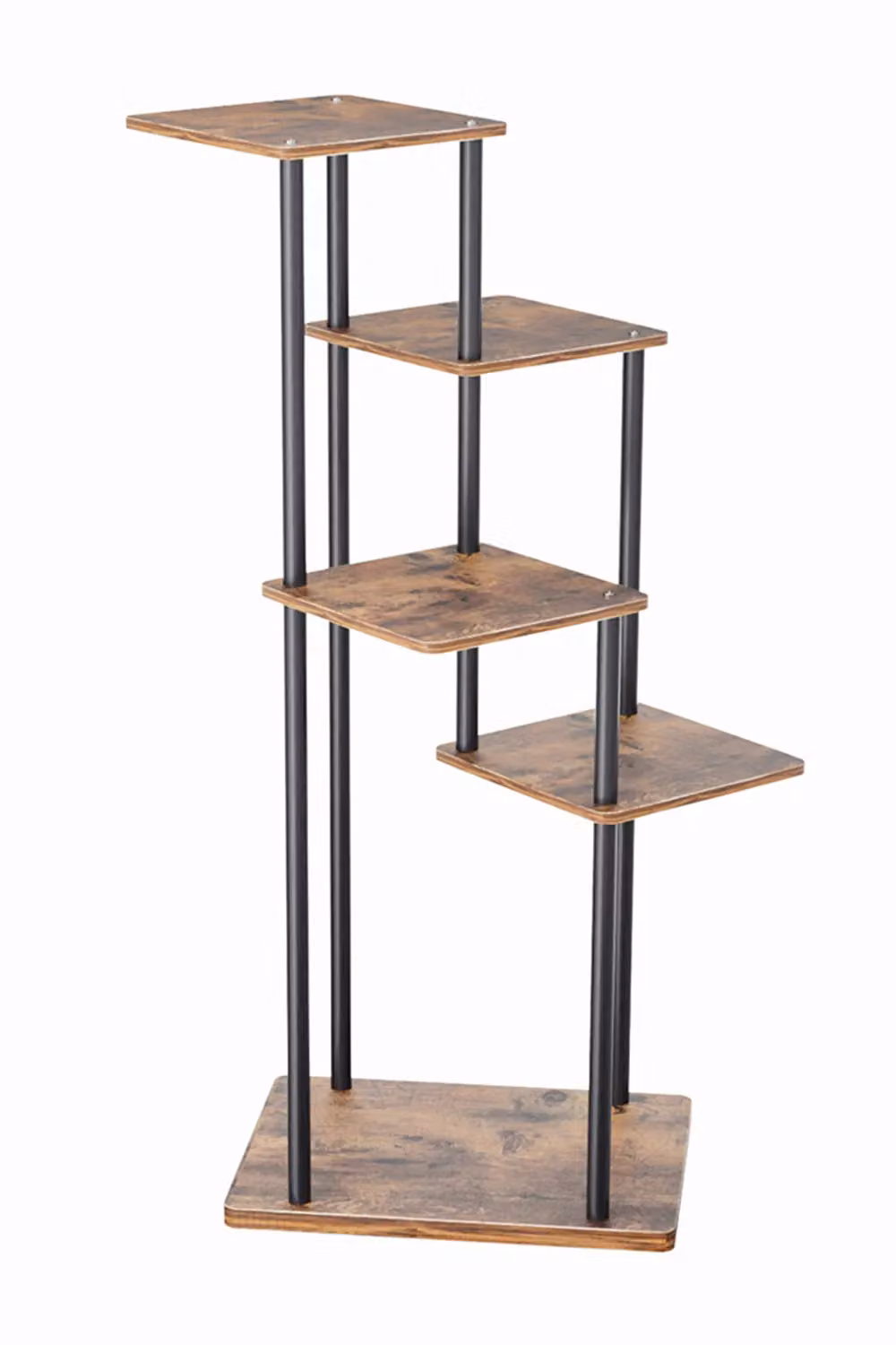 Living and Home 5-Tier Minimalist Corner Plant Stand in Brown MDF – 2