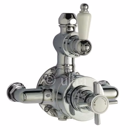 Ultra Beaumont Twin Exposed Thermostatic Shower Valve in Chrome