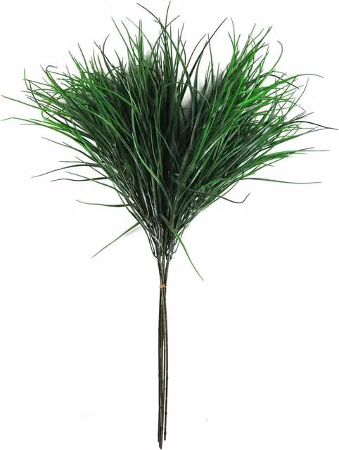 Green Artificial Grass Foliage Stem Spray