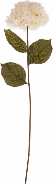Fiori White and Beige Textile Hydrangea Flower Stem