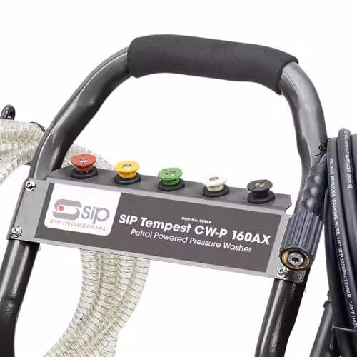 SIP Tempest CW-P 160AX Petrol Pressure Washer, 6.5hp, 162 Bar, 402L/hr, Silver – 3