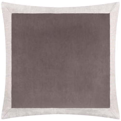 Yard Auden Matte Velvet Square Cushion in Taupe, W/D/H: 50 x 50 x 50 cm