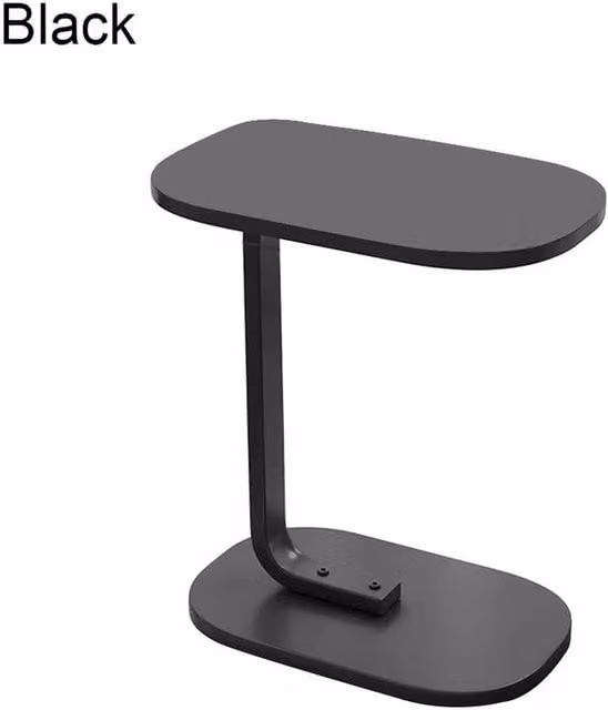 SPETLEK C Shaped Side Table in Black with Wood and Metal Finish – 1