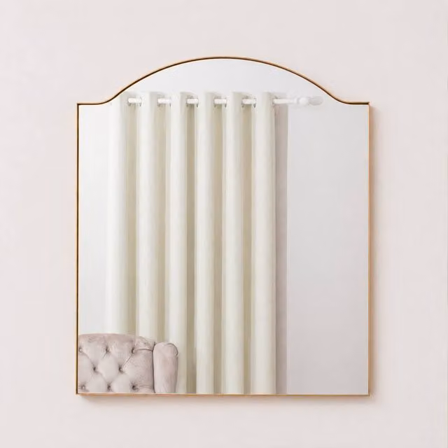 Melody Maison Antique Gold Metal Framed Rectangular Wall Mirror W: 50 cm, H: 65 cm – 1