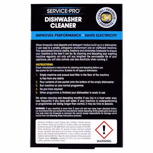 Kilrock Service Pro Dishwasher Descaler and Cleaner, 2 x 75g, Black – 5