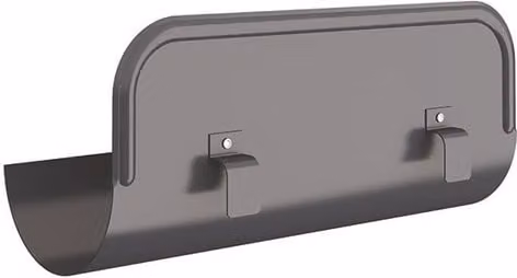 Lindab Half Round Steel Gutter Straight Overflow Protector, Grey, 150mm