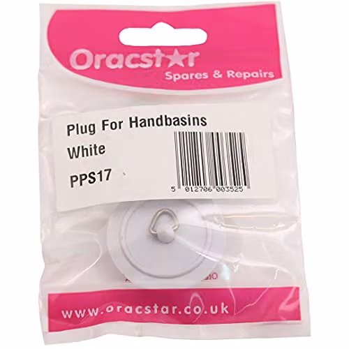 Oracstar White 1 1/2 inch Single Basin Plug PPS17 – 2