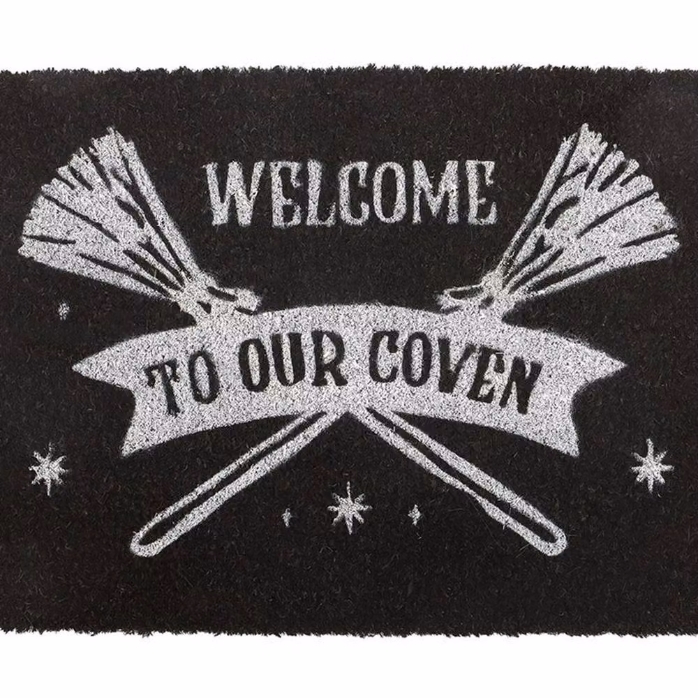 Uniqueful Black Welcome to Our Coven Coir Doormat, W: 260 cm, D: 40 cm – 2