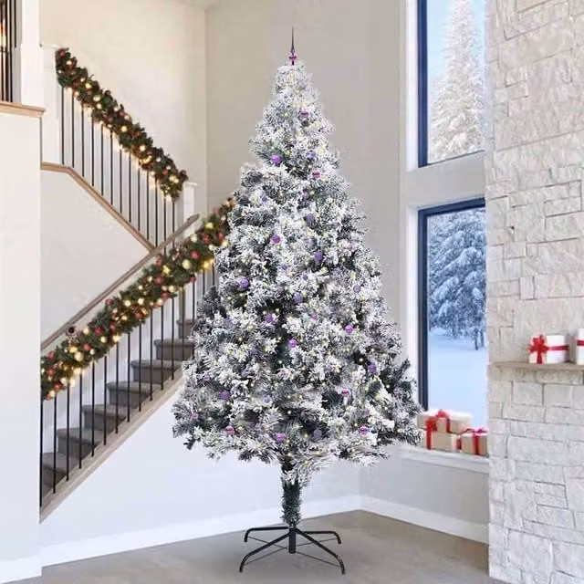 Berkfield Home Pre-lit Artificial Christmas Tree with Ball Set, Green, Height: 400 cm – 1