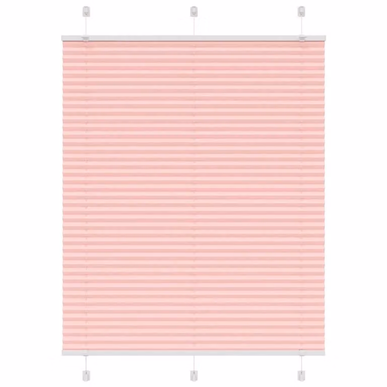 Berkfield Home Single Pleat Fabric Blind in Pink, W: 110 cm, H: 100 cm