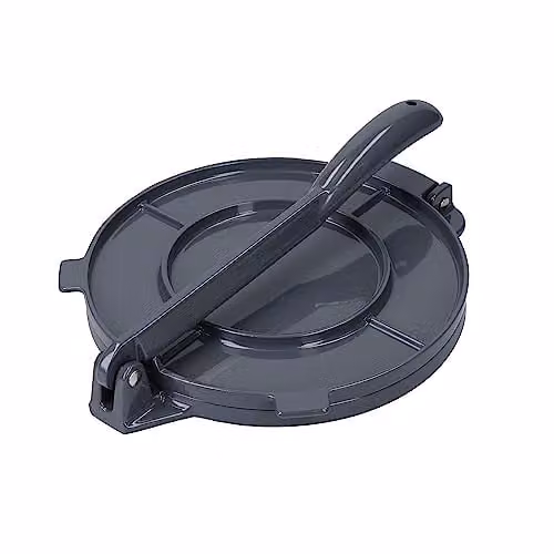 KitchenCraft Mexican Tortilla Press in Silver Metal