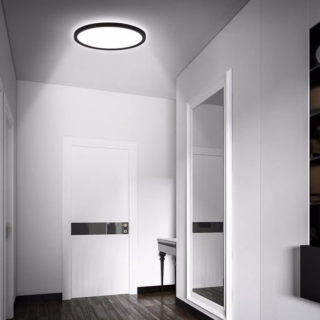 BRILONER LED Ceiling Lamp with Motion Detector, IP44, Black, W/D/H: 29 x 29 x 3 cm – 3