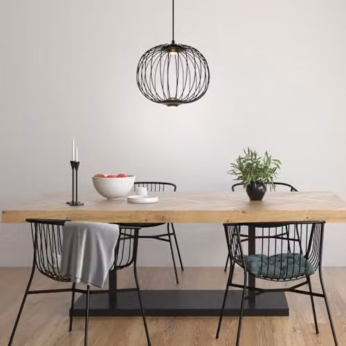 Netlighting Galway LED Pendant Ceiling Light Black W/D/H: 30 x 30 x 150 cm – 3