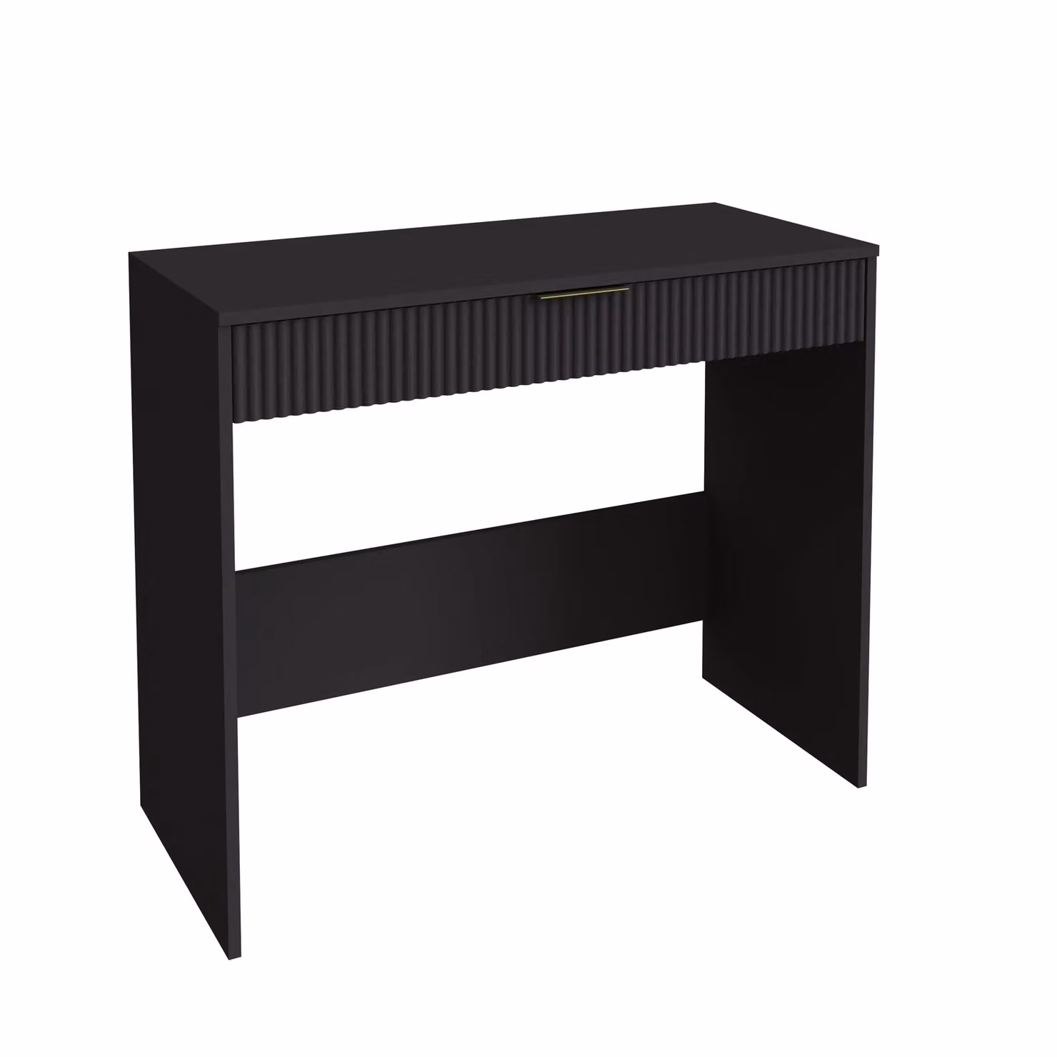 GFW Rankin Black Minimalist Writing Desk with Single Pedestal Drawer – 3