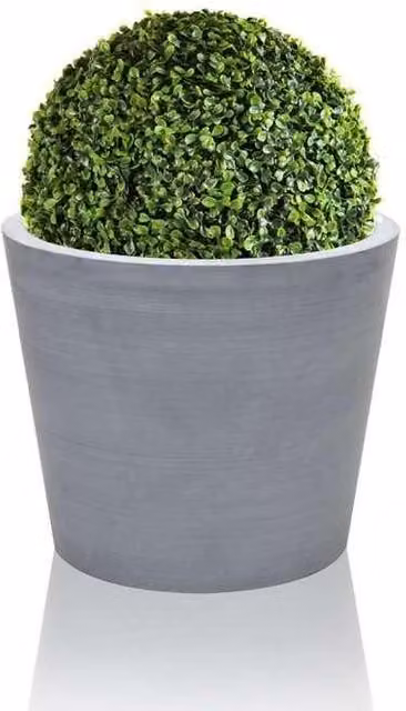 Primrose Grey Polystone Round Ornamental Garden Planter Pot