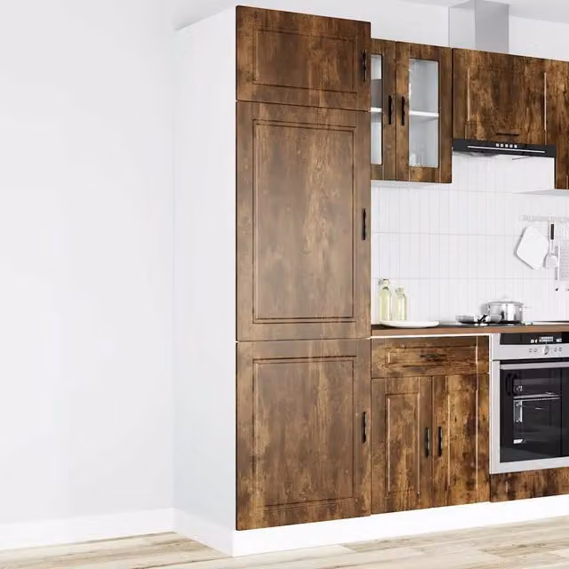 Berkfield Home Porto Wall-Mounted Kitchen Cupboard in Smoked Oak Brown