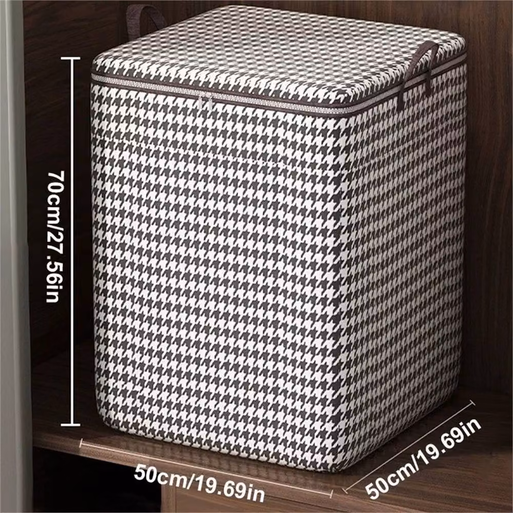 Nordara 2-Piece Large 180L Dustproof Clothes and Quilt Storage Bags in Black and Grey – 2