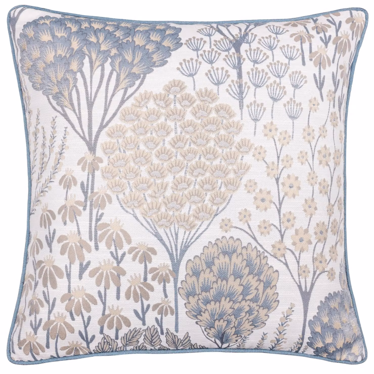 Wylder Ophelia Floral Jacquard Square Cushion in Blue, W/D/H: 50 x 50 x 50 cm – 2