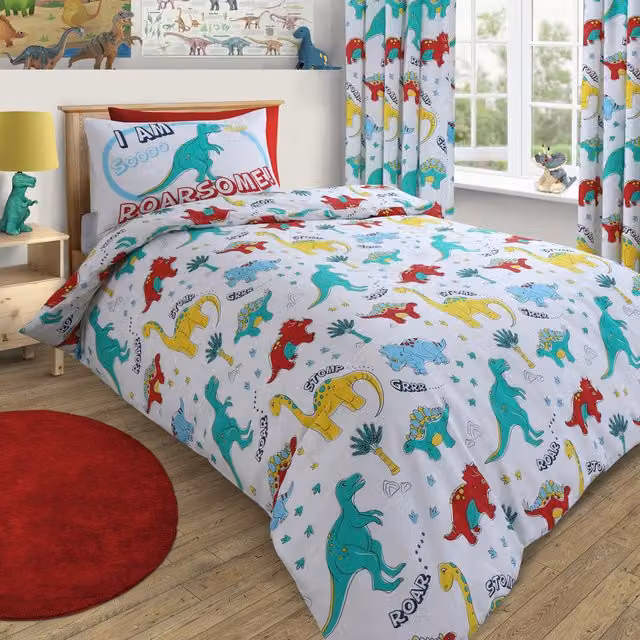 Velosso Multicolour Graphic Animal Kids Duvet Cover and Pillowcase Set, 200 cm
