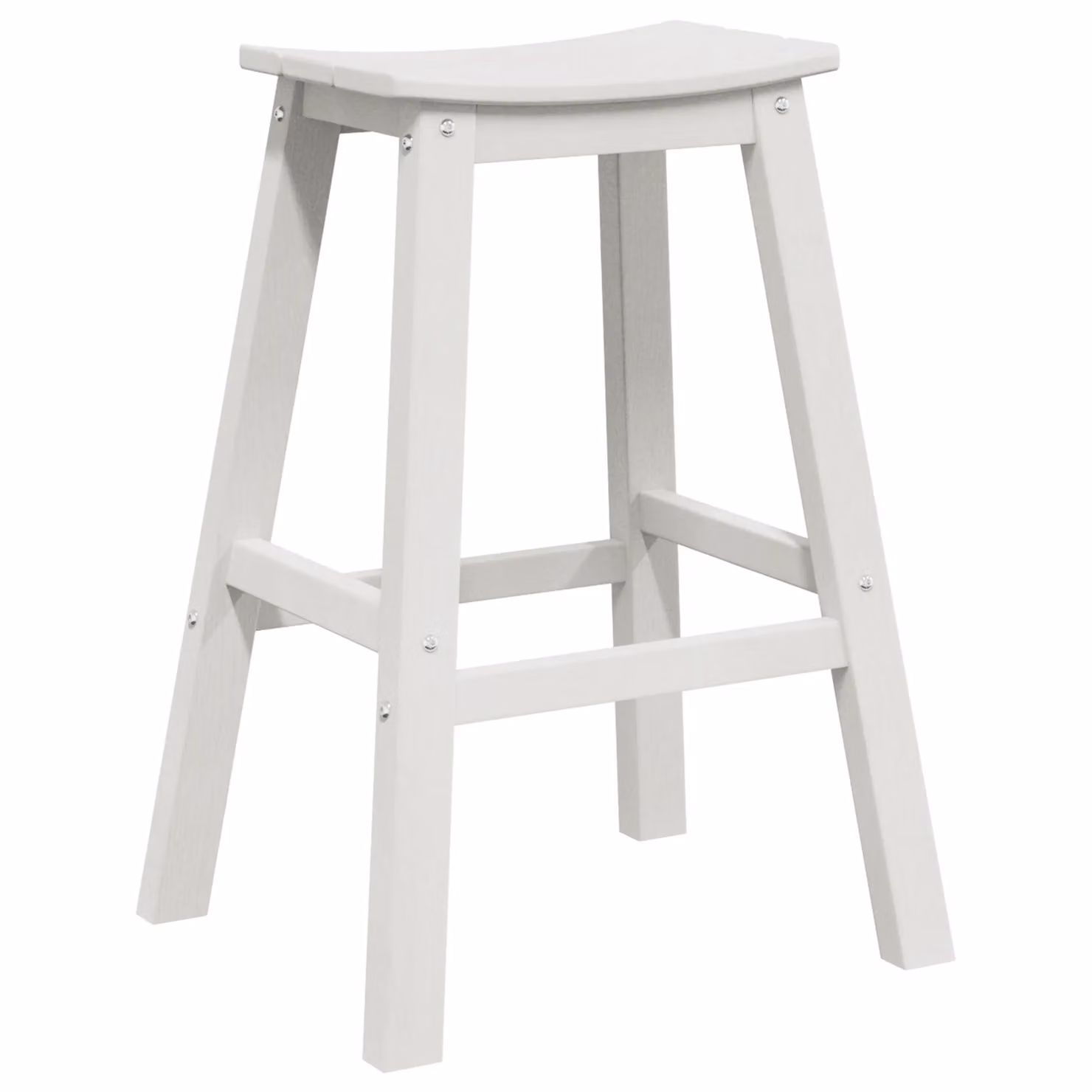 Berkfield Home Set of 2 White HDPE Minimalist Bar Stools – 2