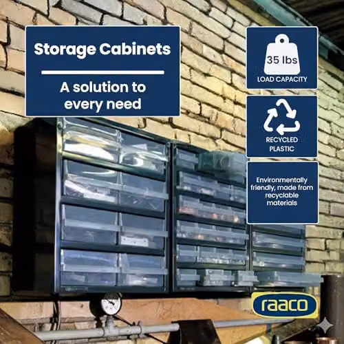 Raaco 16 Drawer Blue Enamelled Steel Metal Cabinet 616-123 – 3
