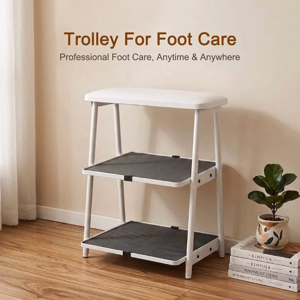 KORVIXA Multi-Functional Manicure and Pedicure Foot Stool in White – 2