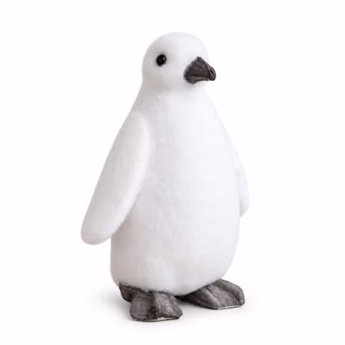 Samuel ALEXANDER Large Flocked Penguin Christmas Decoration, White, Height: 36 cm – 2
