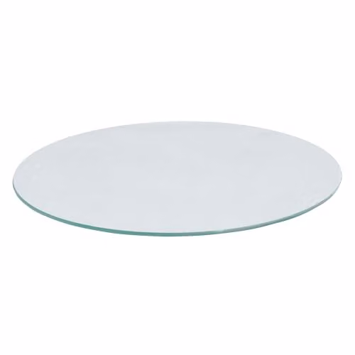 Harbour Housewares Round Glass Chopping Board in White, Diameter: 30 cm