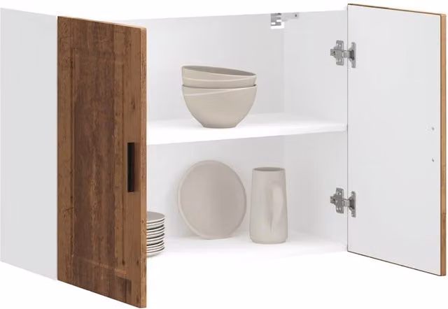 Berkfield Home Porto Old Wood Kitchen Wall Cabinet in Brown – 1