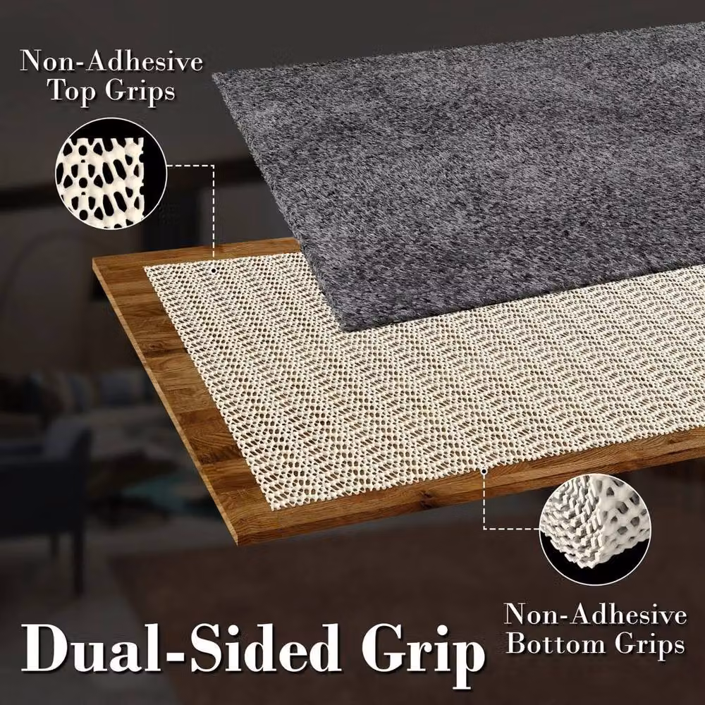 Pawnora Non Slip Beige Carpet Underlay Roll, W: 67 cm x L: 127 cm – 2