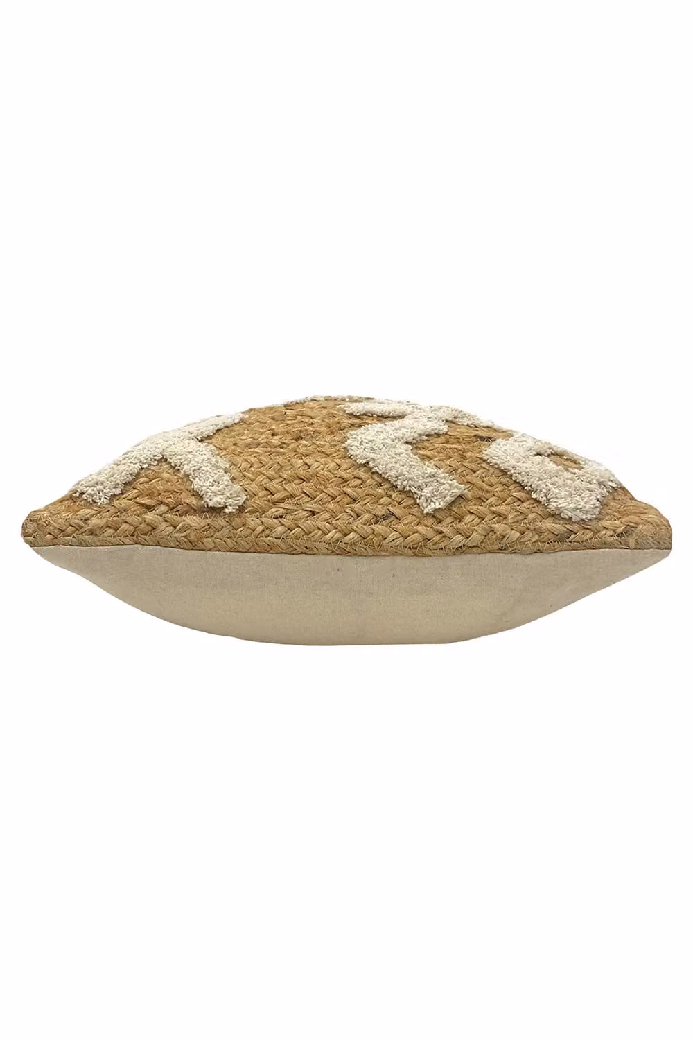 Riva Home Square Jute and Cotton Cushion in Beige, W/D/H: 45 x 45 x 45 cm – 2