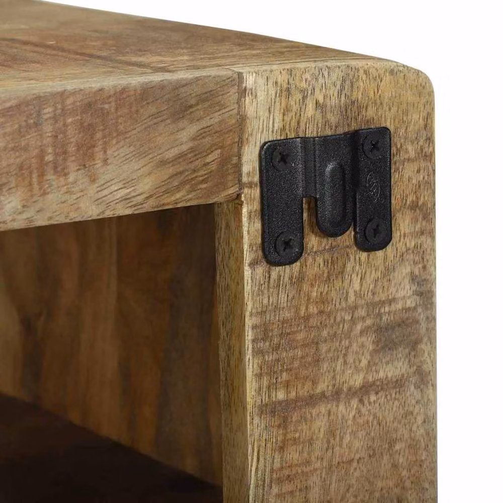 Berkfield Home TV Cabinet in Brown Solid Mango Wood, W/D/H: 60 x 32 x 36 cm – 4