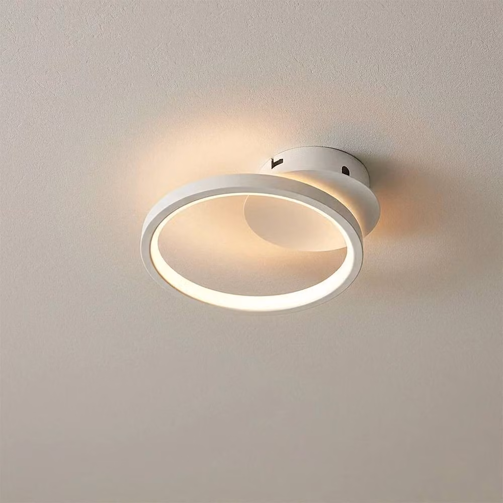 PAWNORA Modern Chic White LED Ring Ceiling Light – 3