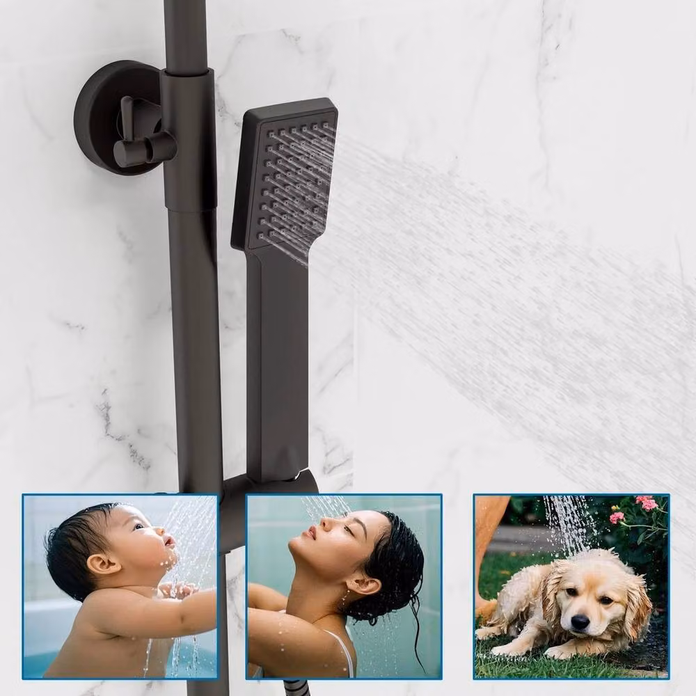 SPETLEK Matt Black Thermostatic Exposed Shower Mixer – 2