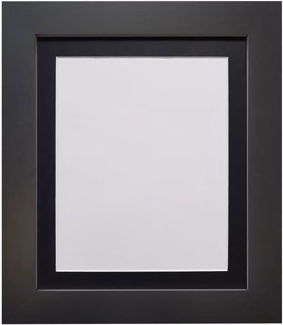 Frames & Mirrors 4U Metro Black Rectangular Picture Frame with Black Mount for 30 x 20 Inch Images – 1