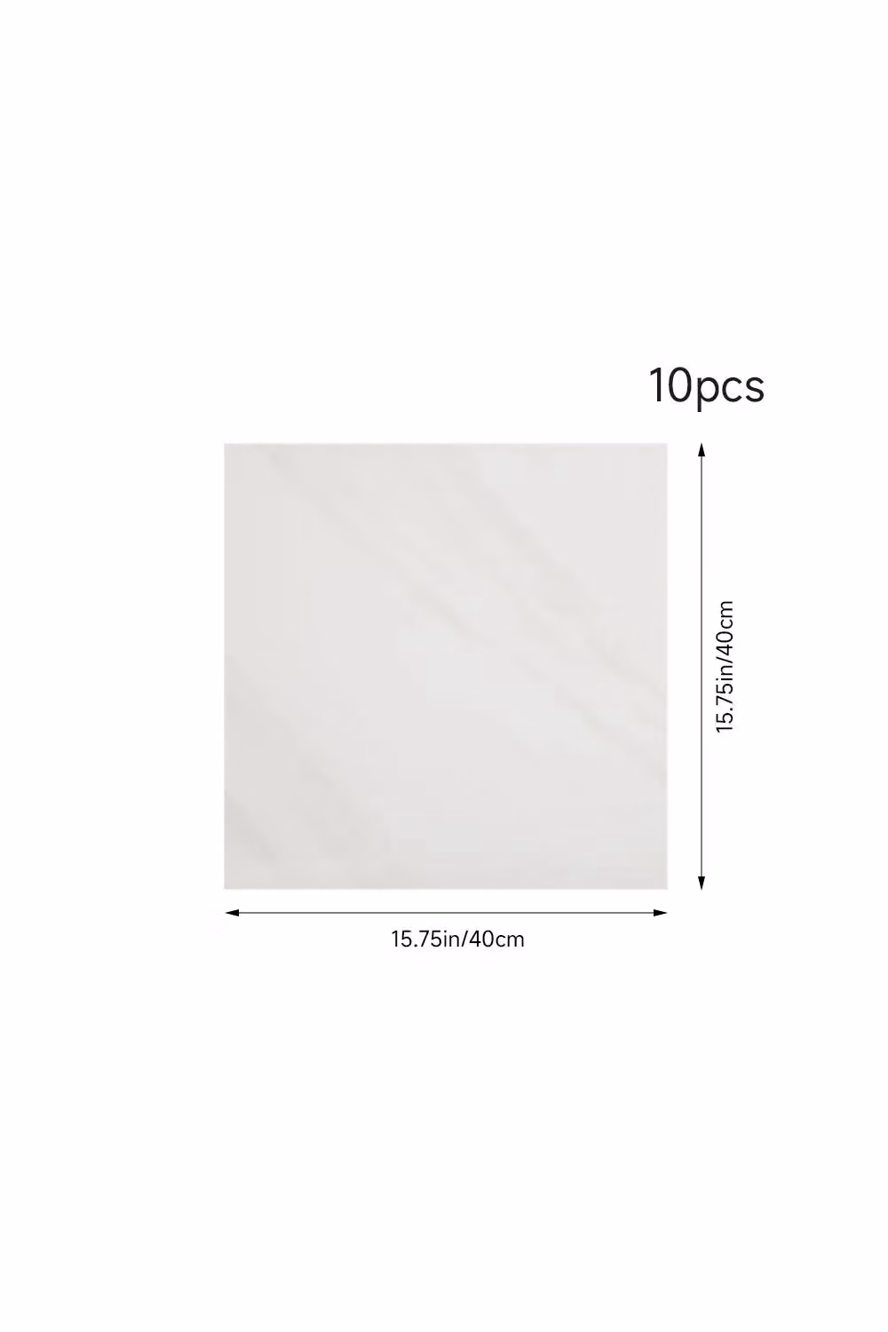 Living and Home Set of 10 White and Beige Marble PVC Self-Adhesive Wall Stickers, W/H: 40 x 40 cm – 2