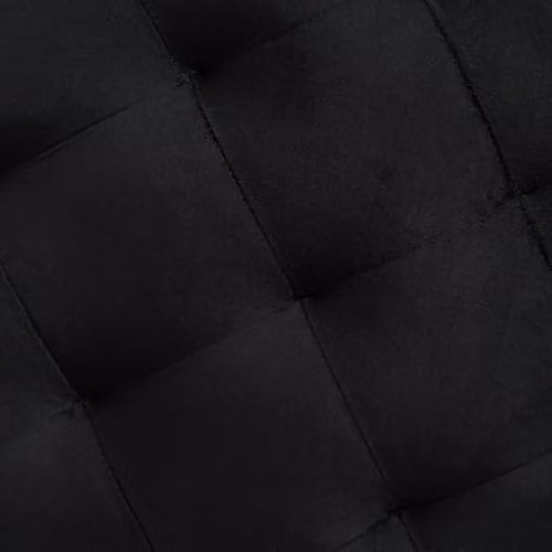 OHS Black Matte Velvet Round Ottoman Storage Box and Footstool – 5