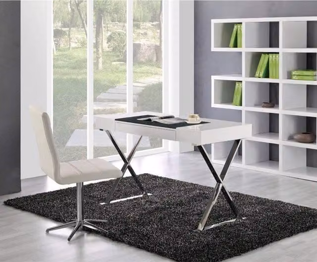 Adonis Computer Desk by Centurion Supports in White and Black