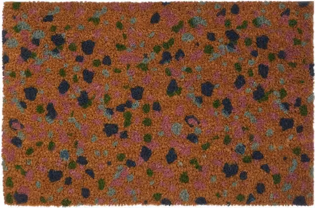 Orsina Sustain Terazzo Coir Doormat in Brown and Gold, Diameter: 100 cm – 1