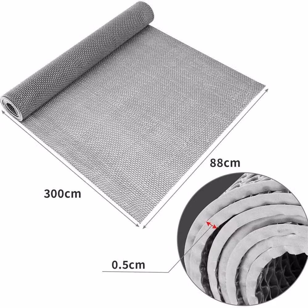 EONLION Non Slip Grey Rubber Floor Mat, 100 x 100 cm – 2