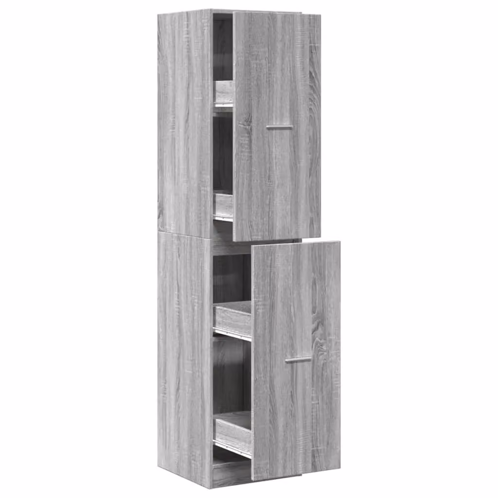 Berkfield Home Apothecary Cabinet in Grey Sonoma, W: 40 cm, D: 41 cm, H: 174.5 cm – 2