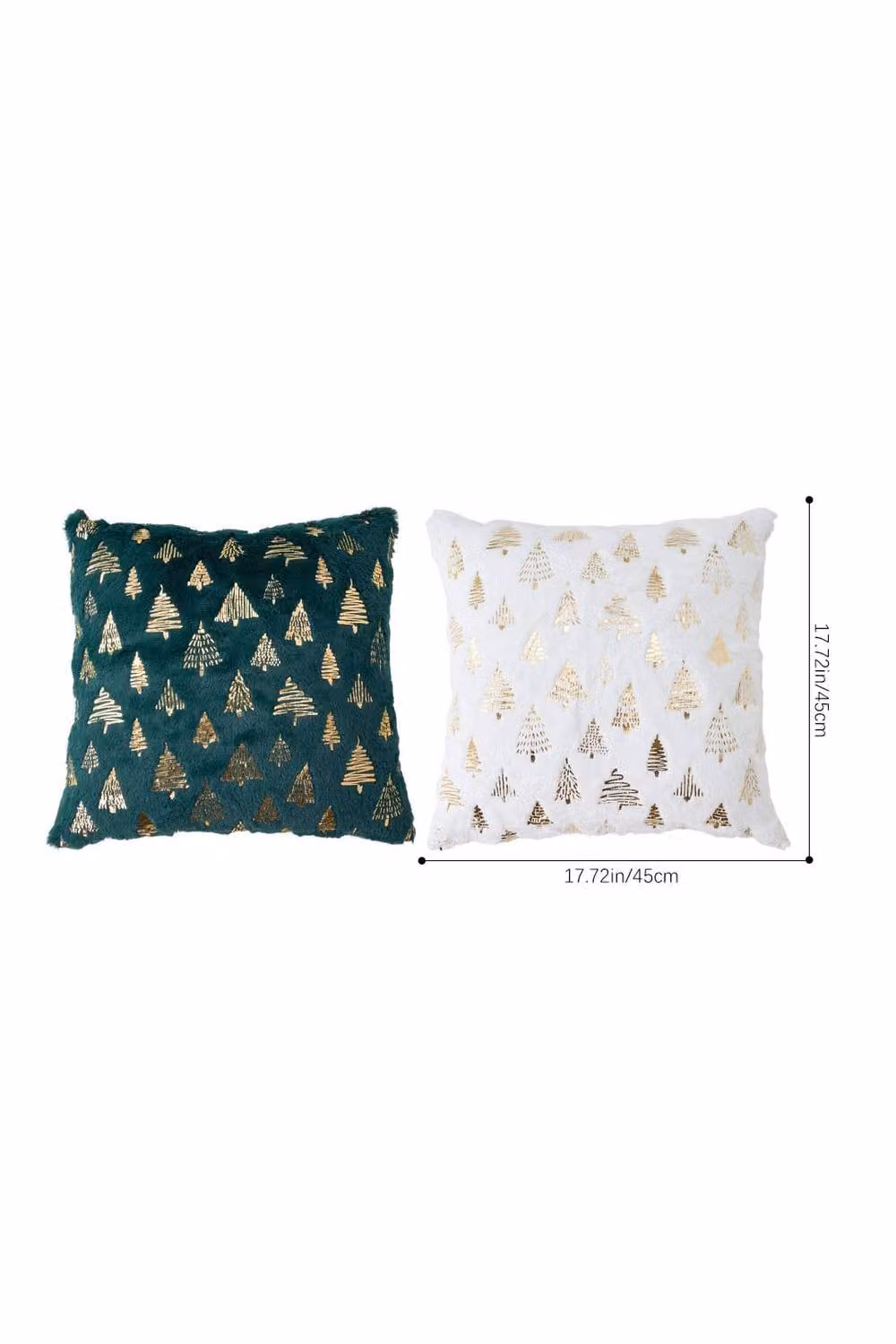 Living and Home Christmas Themed Plush Square Throw Pillows, Multicolour and Green, W/D/H: 45 x 45 x 45 cm – 7