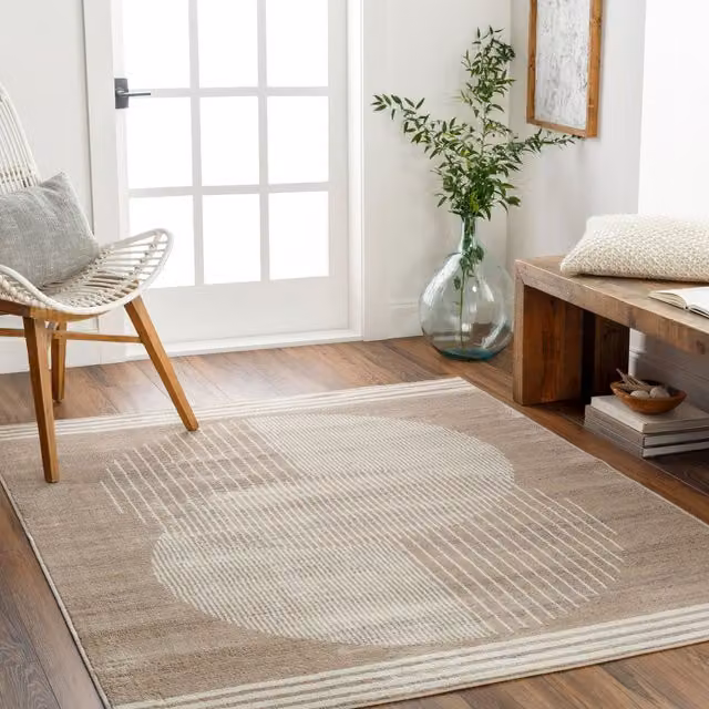 Livabliss Florensa Geometric Modern Rug in Brown, Grey, Blue and Beige, W/D/H: 120 x 170 cm – 1