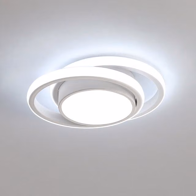 GOECO Round LED Ceiling Light, 32 W, White
