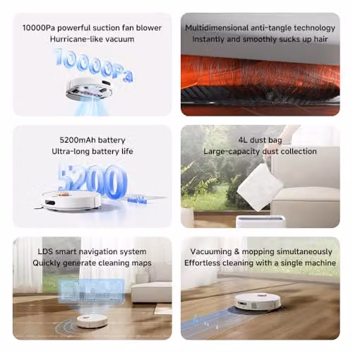 Xiaomi H40 Robot Vacuum Cleaner with Self-Empty Station in White – 2