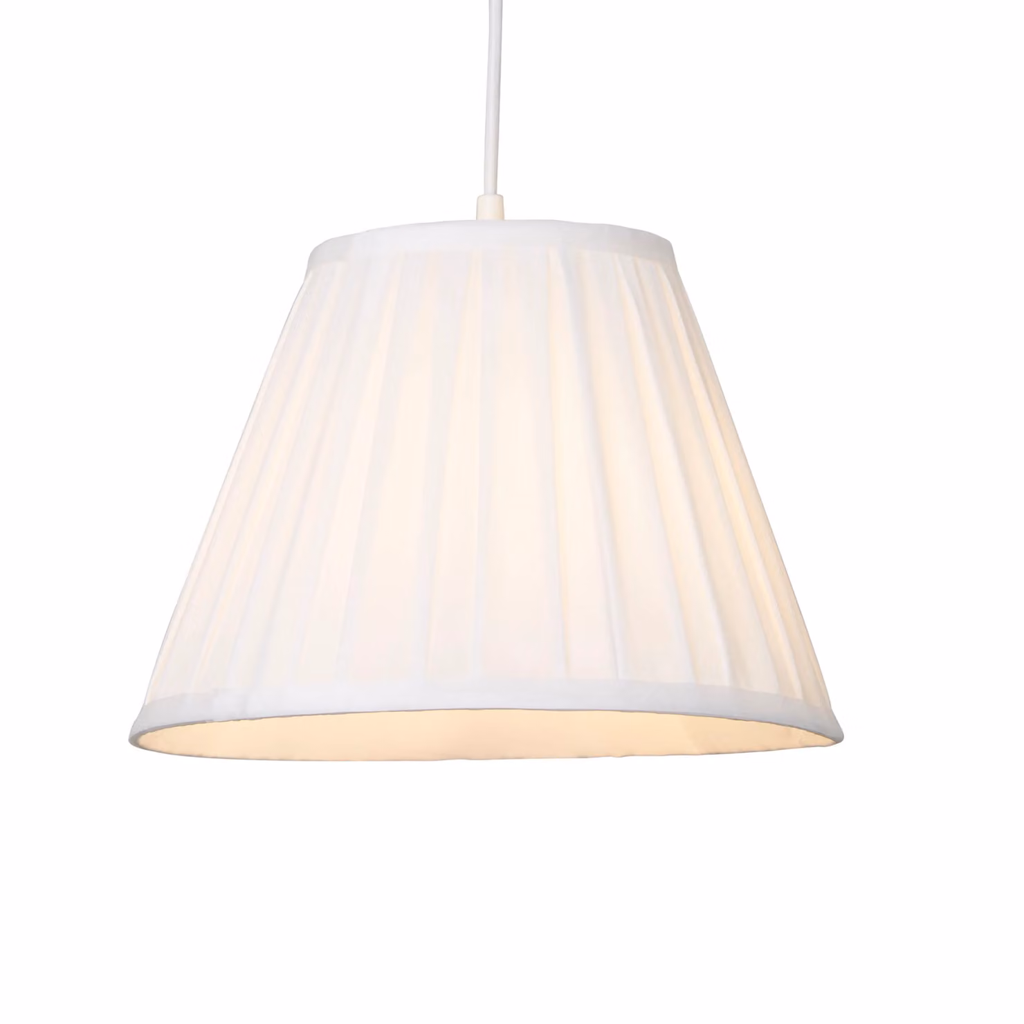 Lighting Collection Taper Pleat White Silk Lamp Shade, Diameter: 30 cm – 2