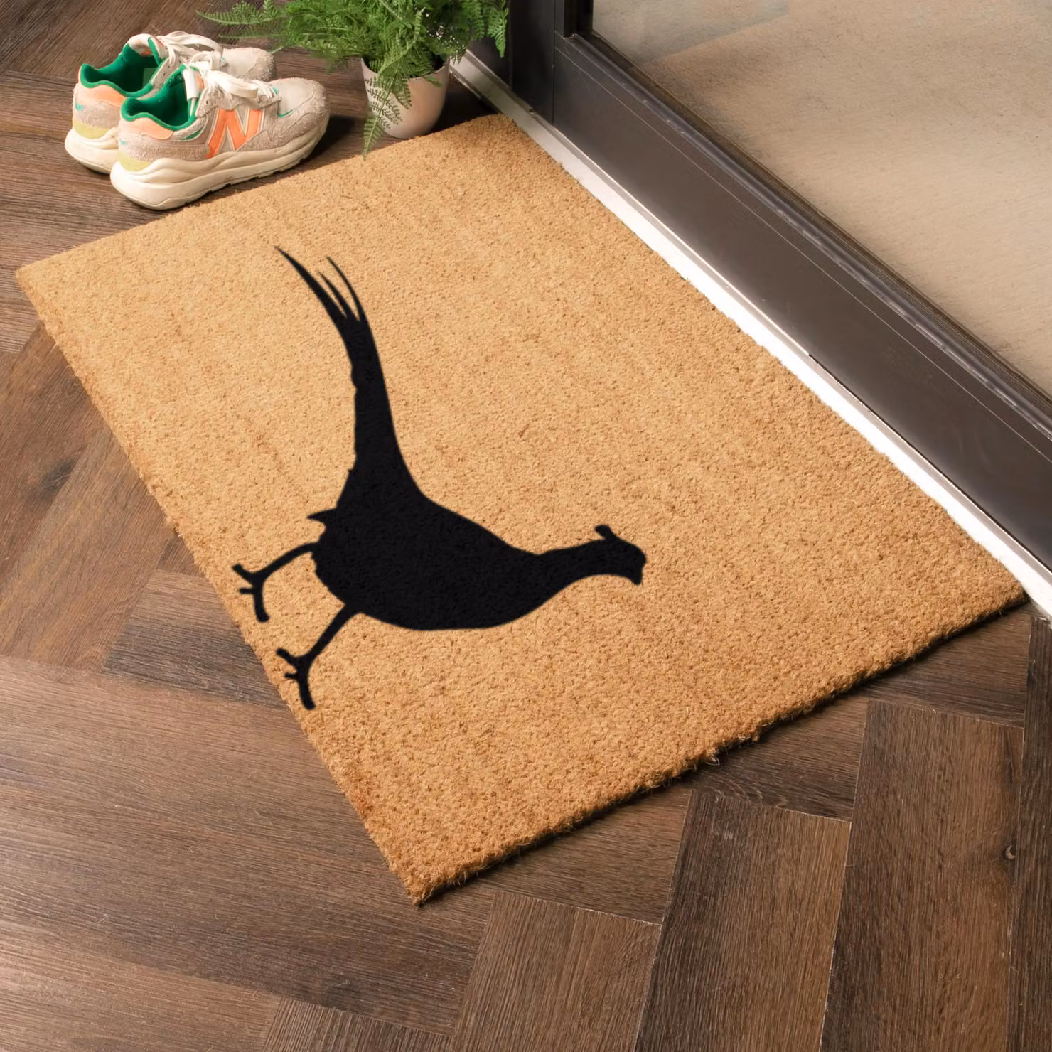 Artsy Mats Country Home Pheasant Doormat in Black and Multicolour, W: 90 cm, D: 60 cm – 2