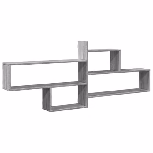 vidaXL Wall Shelf Grey Sonoma, W/D/H: 167.5 x 18 x 68 cm